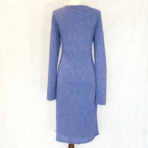 Athleta Wrap It Up Heather Blue Knit Dress - Picture 5 of 8